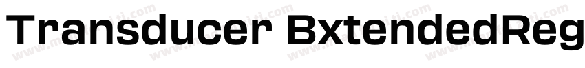 Transducer BxtendedRegular字体转换